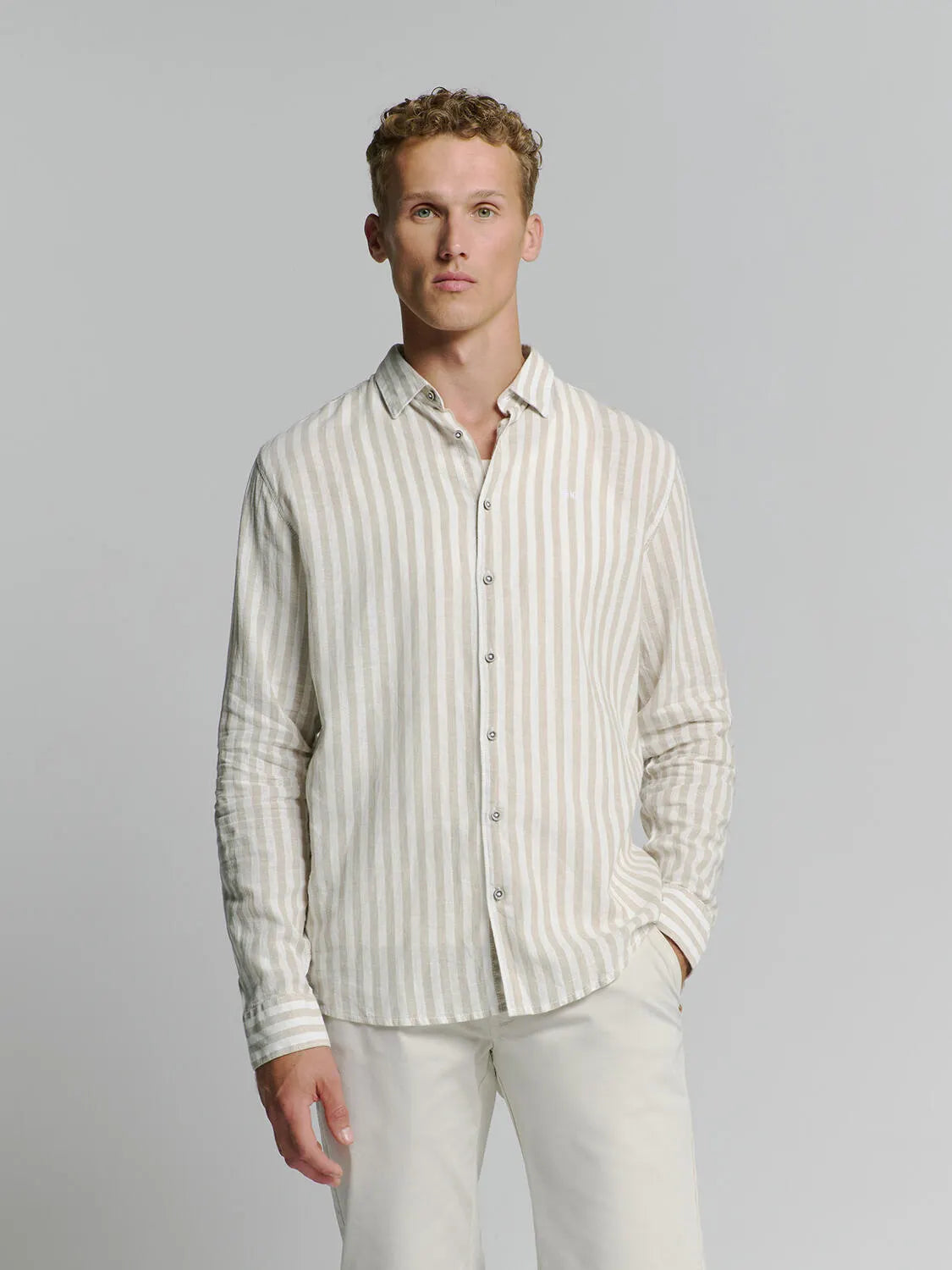 Leinenhemd gestreift Regular Fit