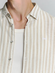 Leinenhemd gestreift Regular Fit