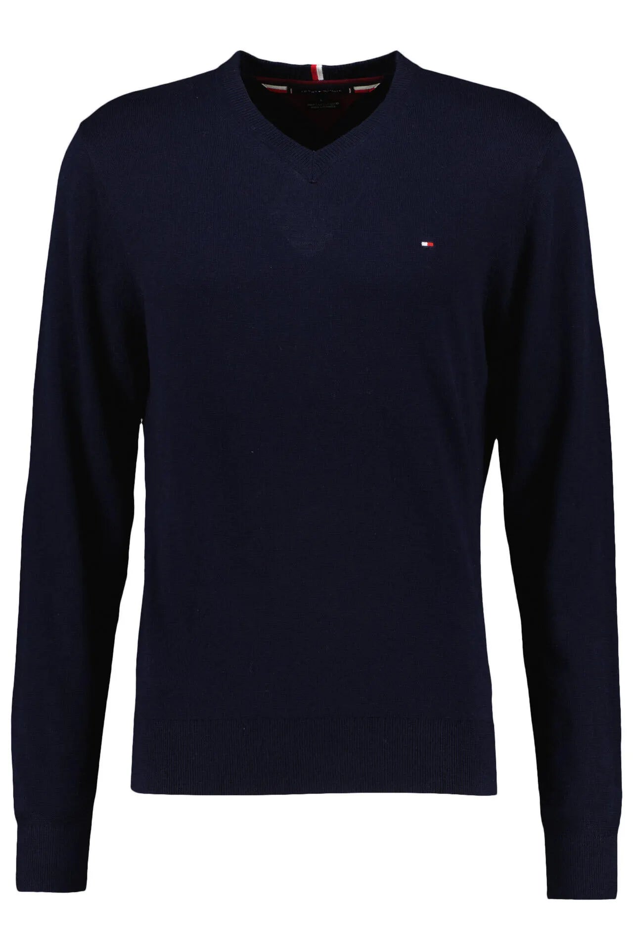 Feiner Strickpullover mit V-Ausschnitt