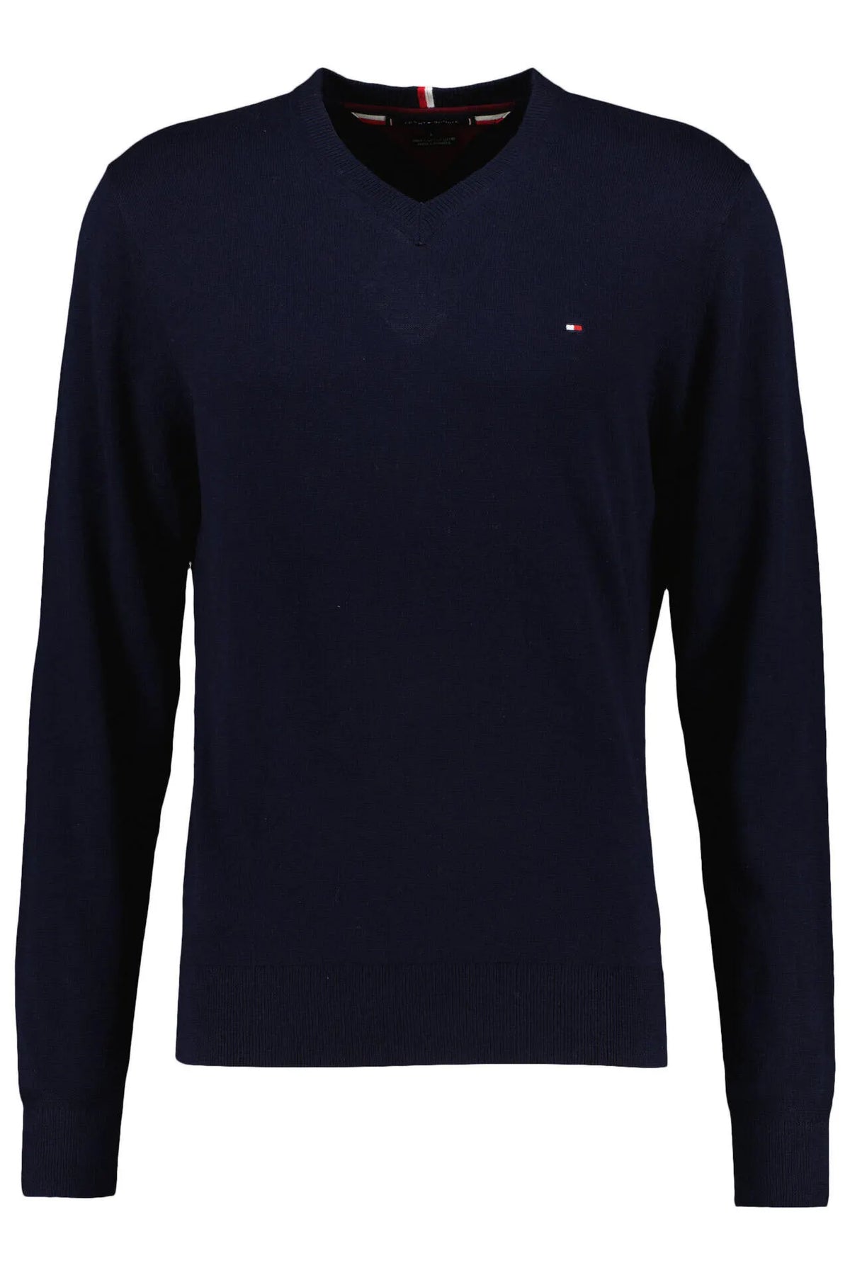 Feiner Strickpullover mit V-Ausschnitt