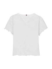 T-Shirt aus Rippstrick
