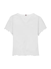 T-Shirt aus Rippstrick
