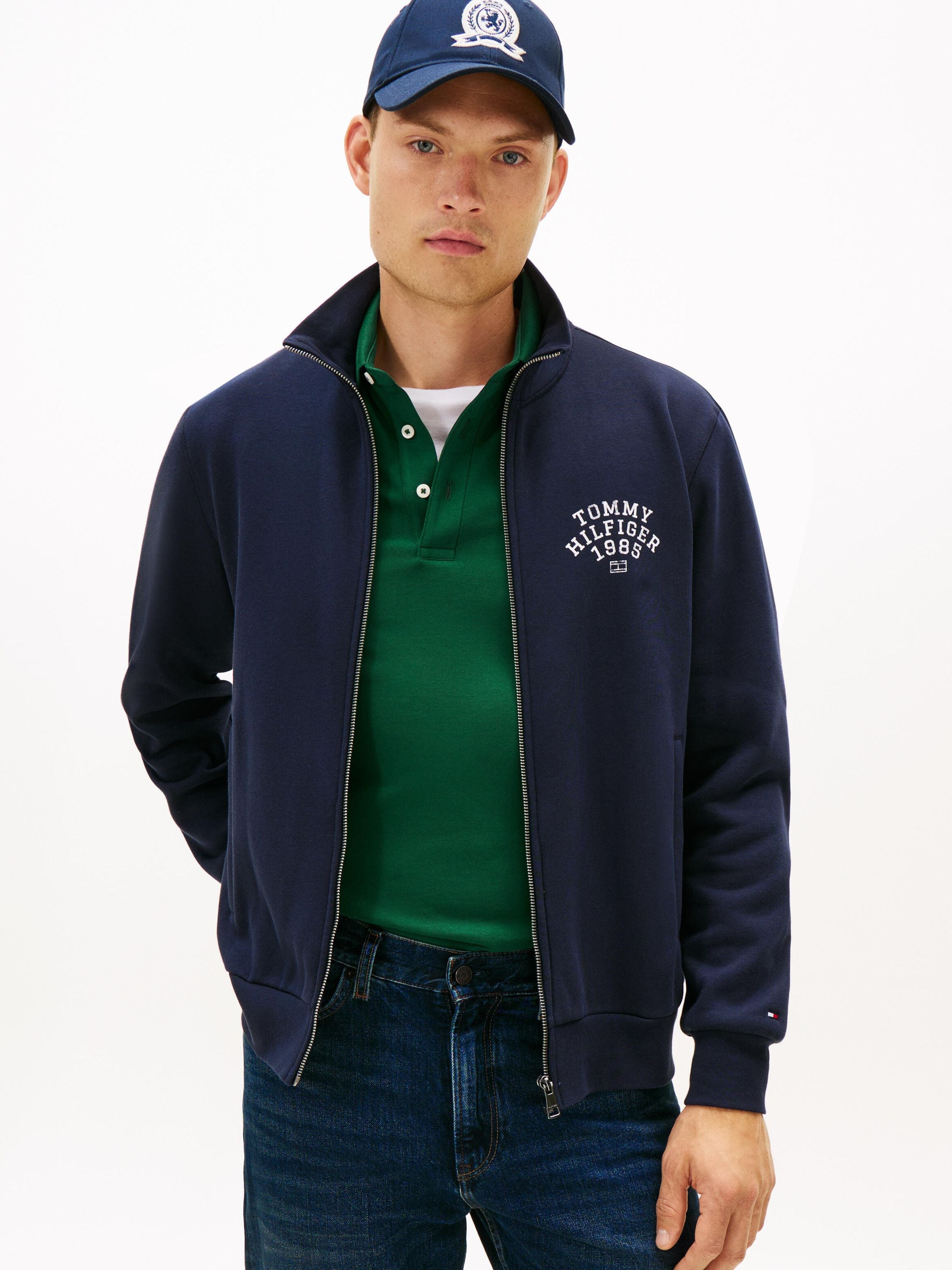 Sweatshirtjacke aus Baumwollmix