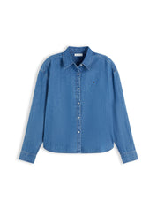 Jeansbluse aus Baumwolle