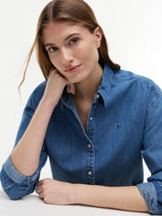 Jeansbluse aus Baumwolle