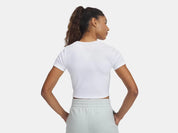 T-Shirt cropped aus Baumwollmix