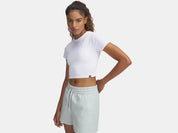 T-Shirt cropped aus Baumwollmix