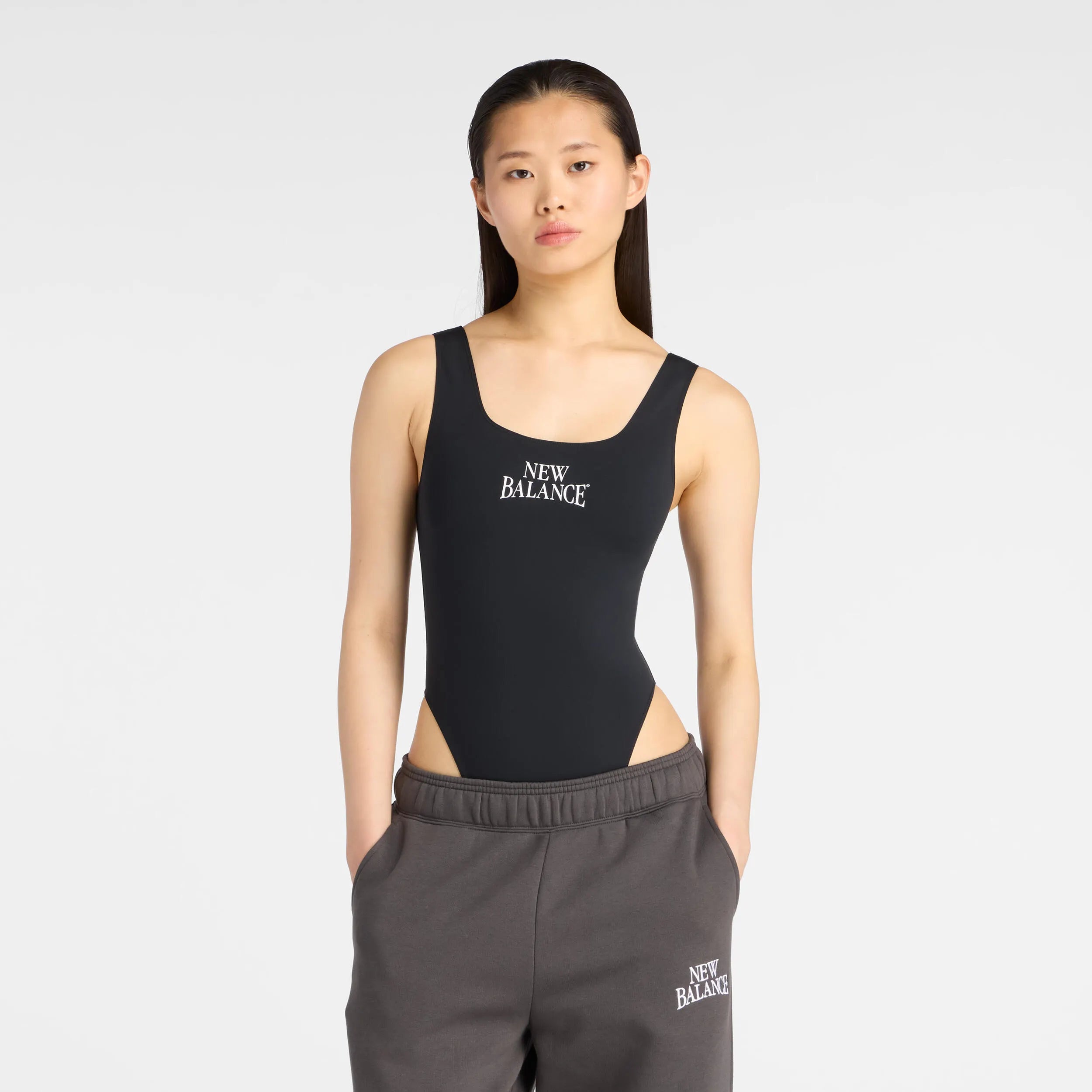 Bodysuit Fitted mit Rundhalsausschnit