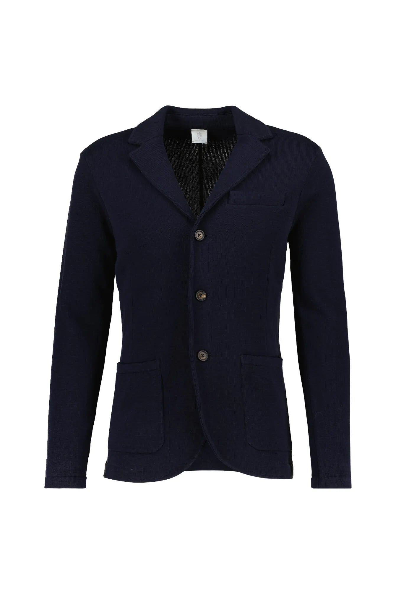 Strickjacke in Sakko-Optik
