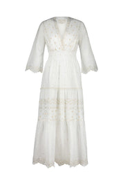 Sommerkleid Maxi mit Lochstickerei