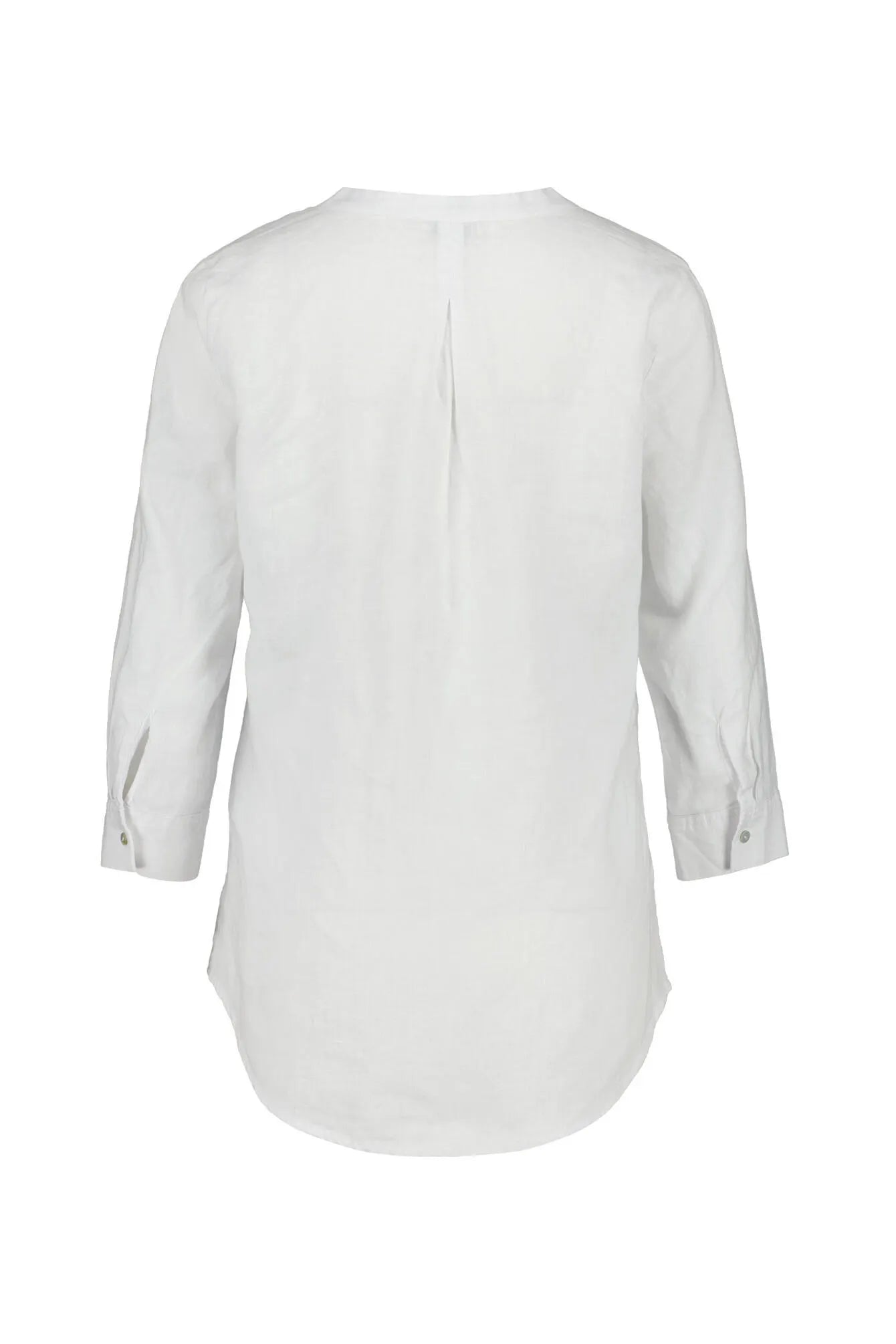 Leinenbluse mit V-Ausschnitt