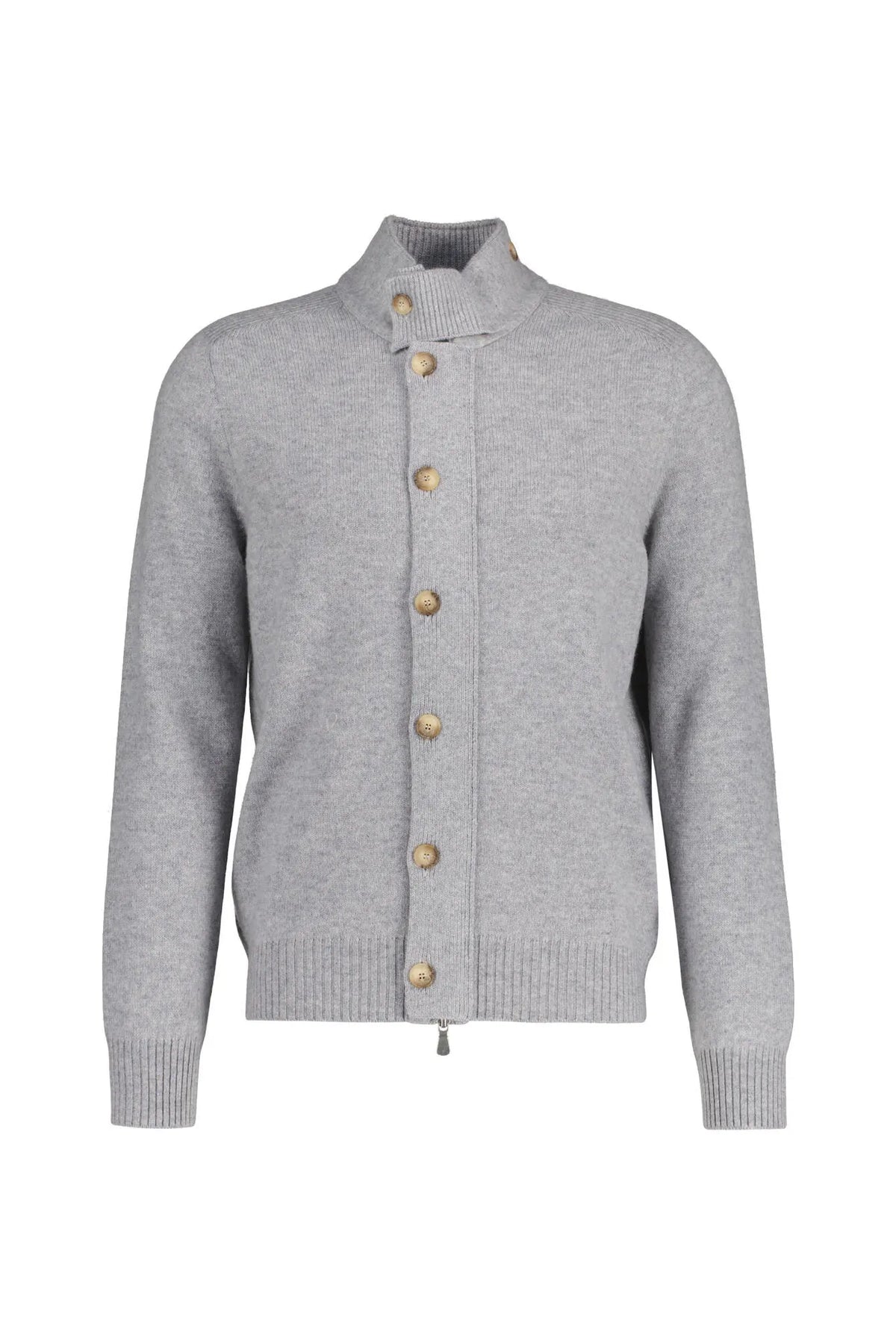 Strickjacke mit Stehkragen
