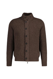 Strickjacke mit Stehkragen