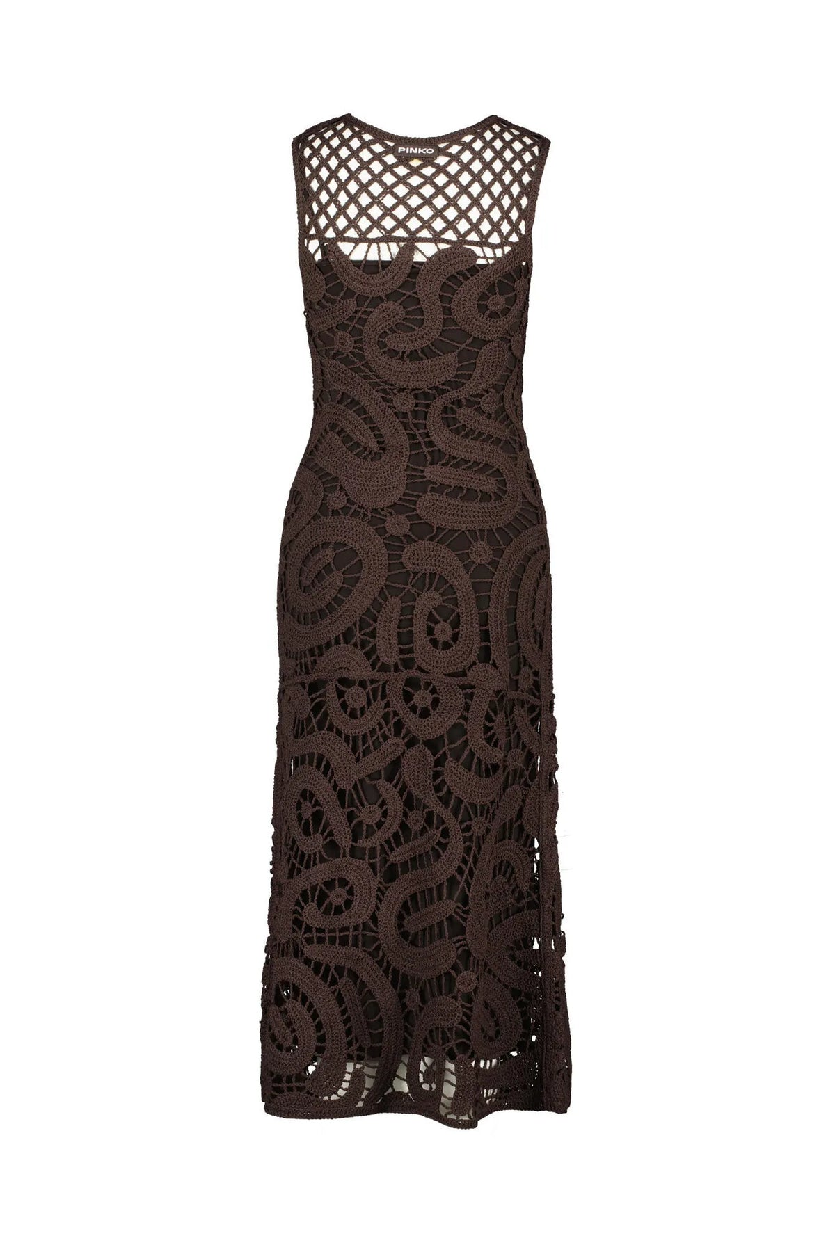 Freizeitkleid Midi mit geometrischer Häkelarbeit
