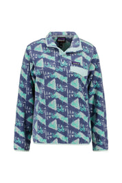 Fleecepullover mit halber Knopfleiste