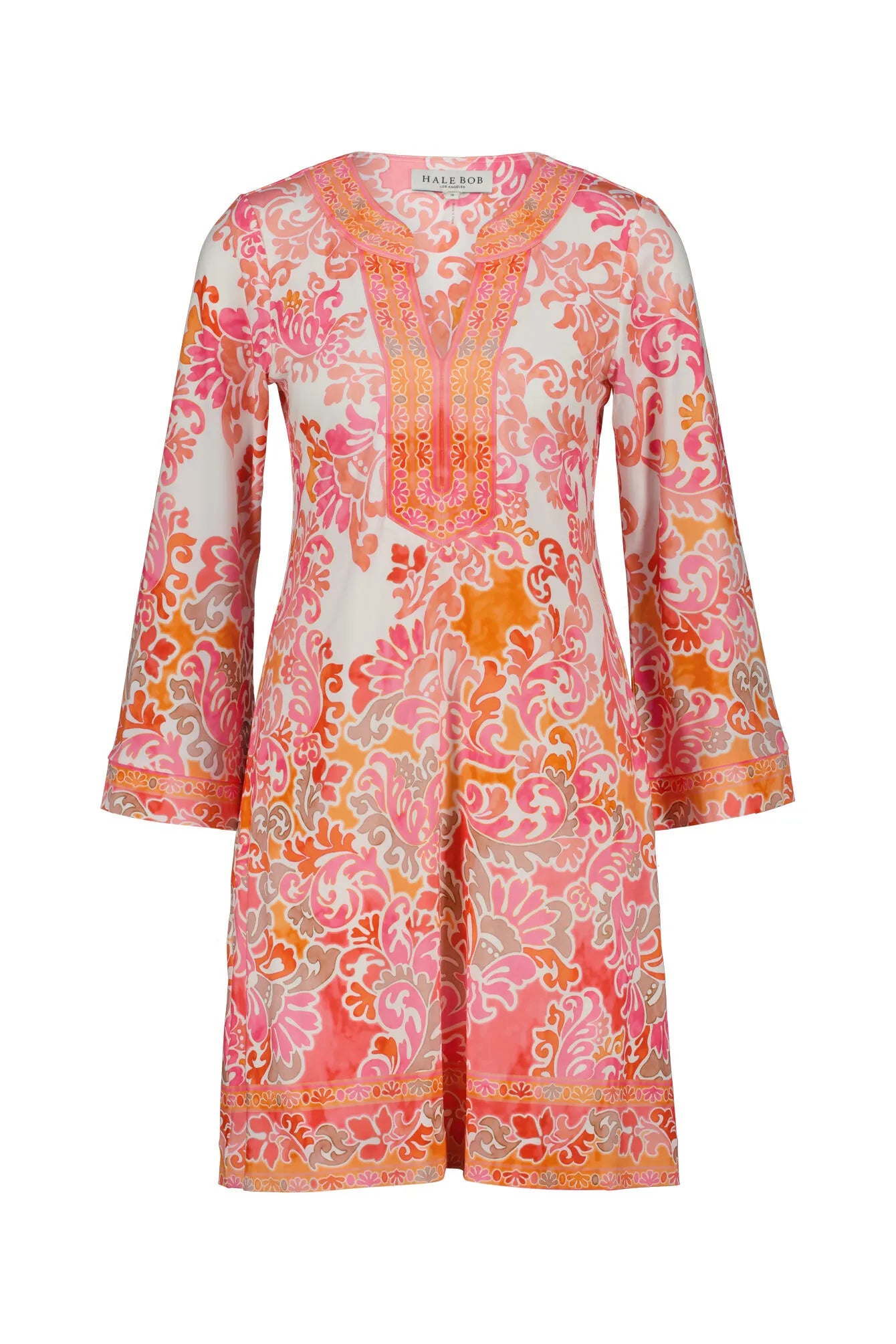 Kleid langarm V-Neck