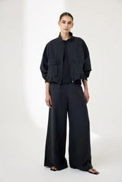 Hose LEAF Wide Leg aus Leinenmix