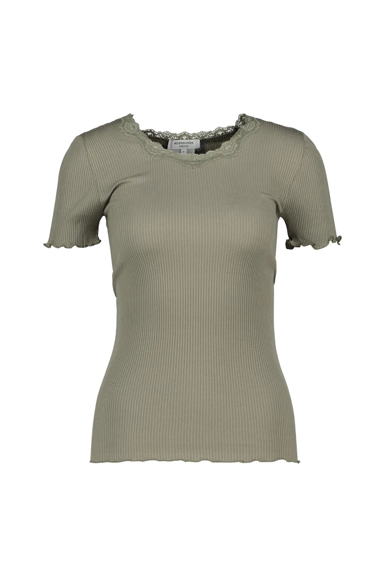 T-Shirt aus Seide-, Baumwollmix