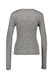 Langarmshirt aus Woll-, Kaschmirmix