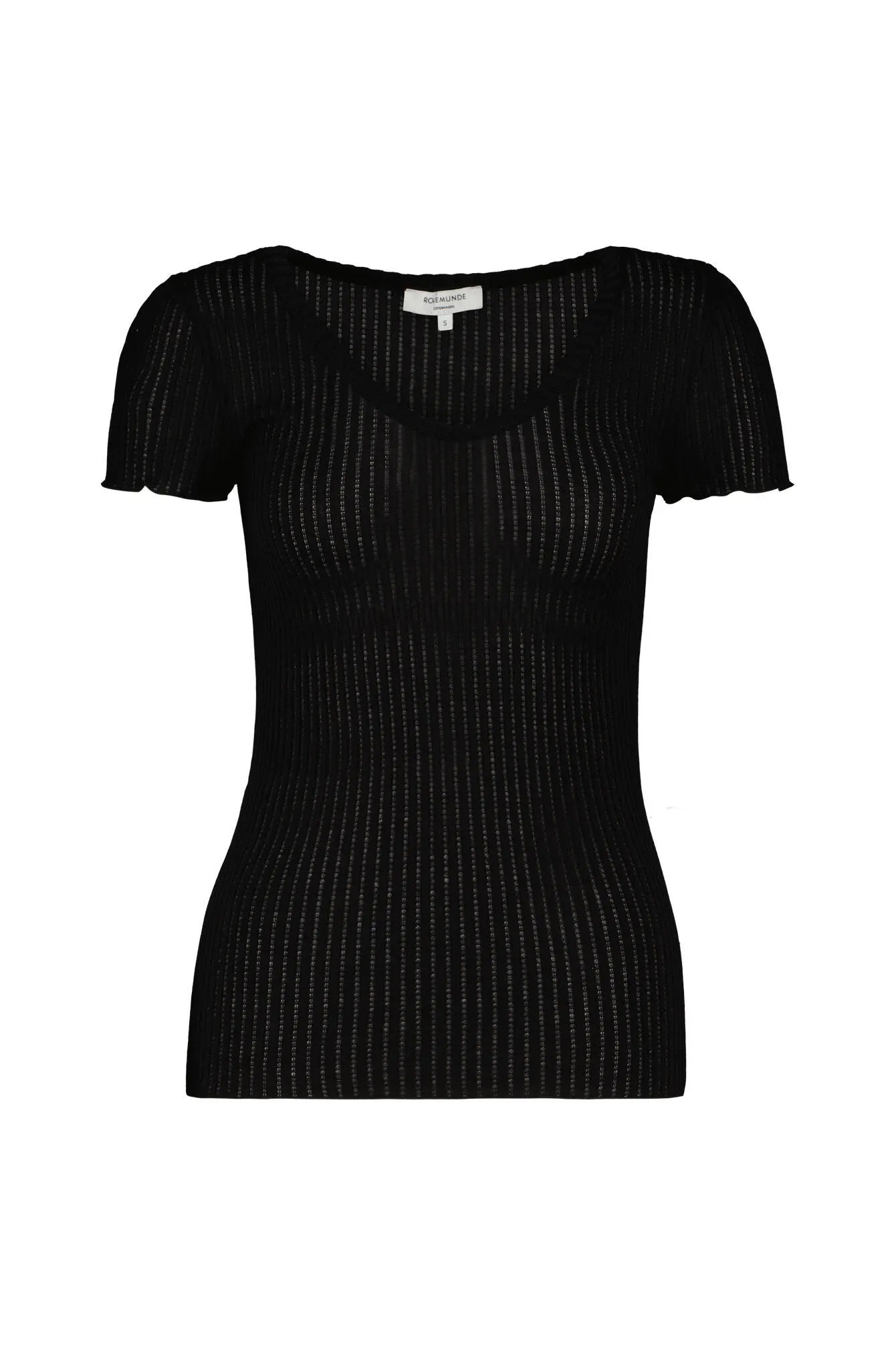 T-Shirt aus Seide-, Baumwollmix