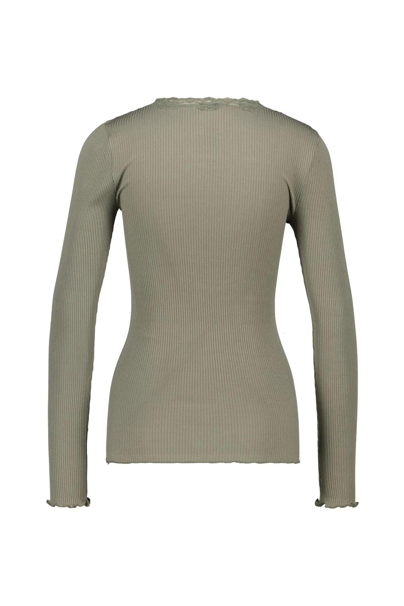 Langarmshirt aus Seide-, Baumwollmix