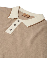 Strick-Poloshirt aus Baumwollmix