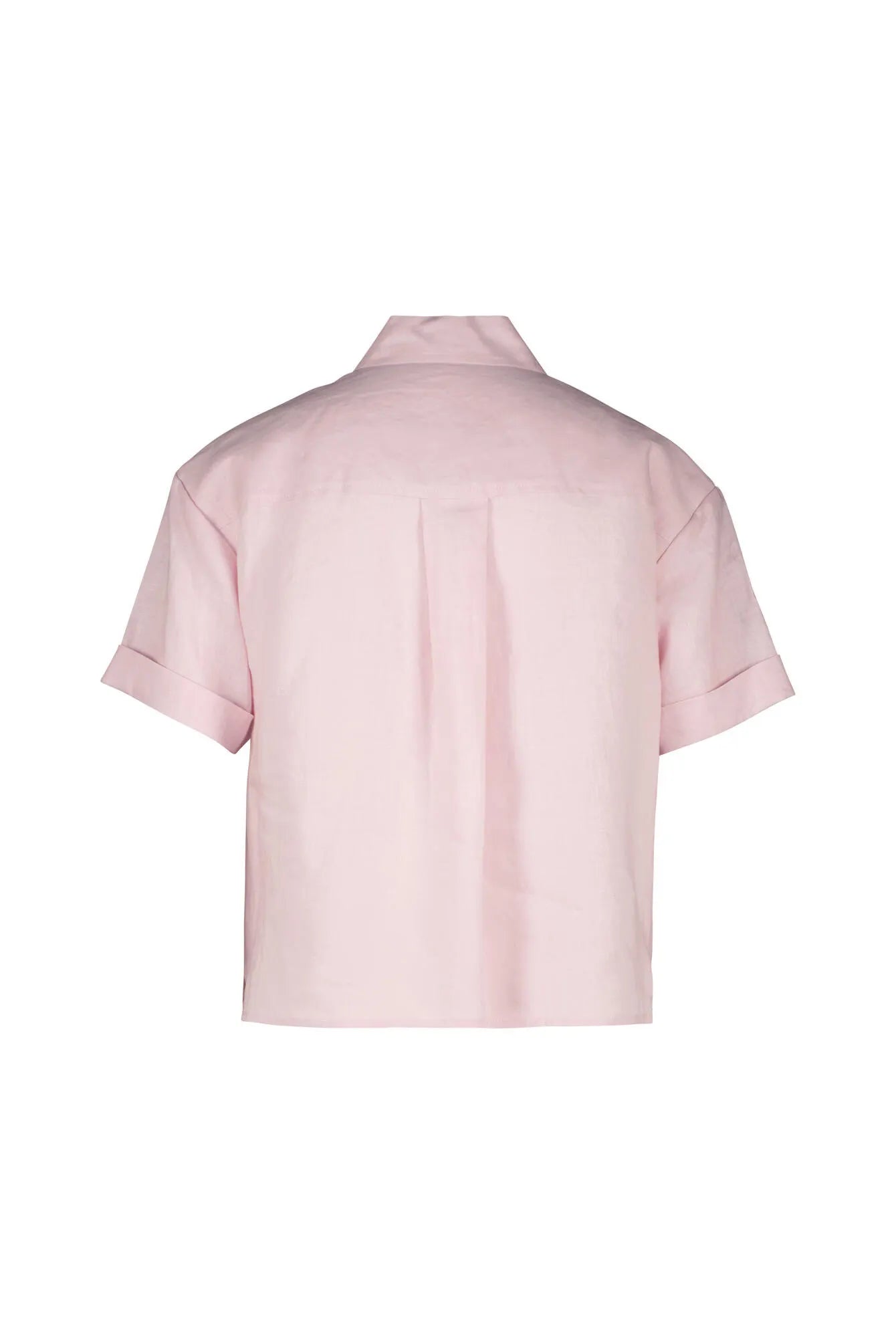 Leinenbluse mit aufgesetzten Taschen