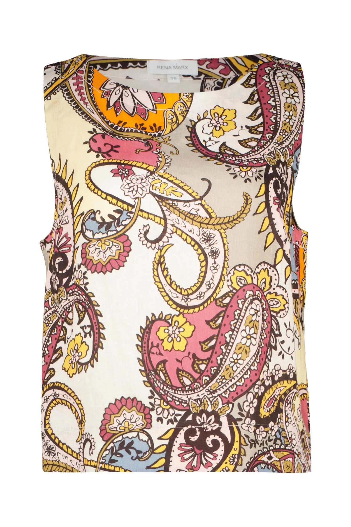 Leinentop mit Paisley-Muster