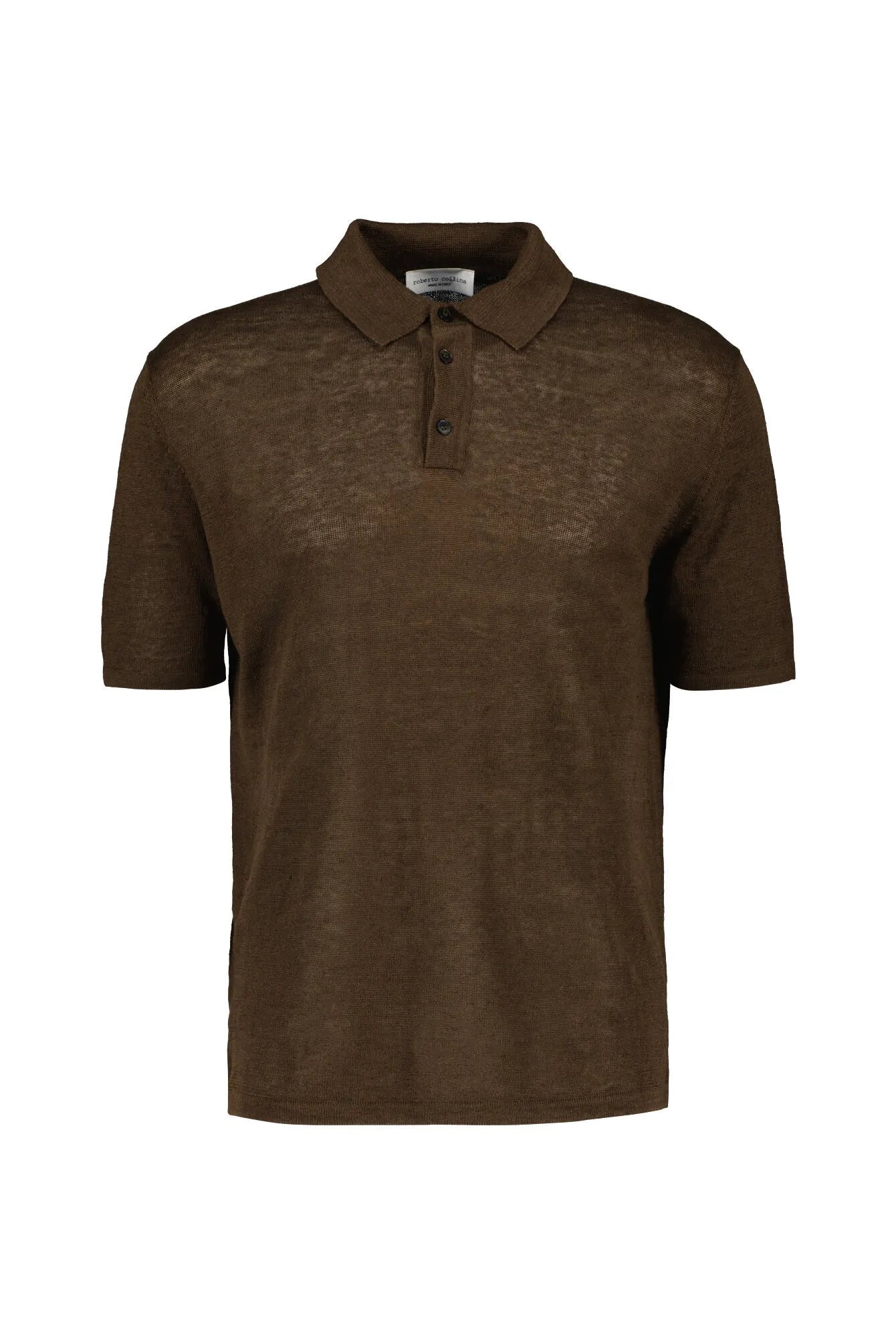 Strick-Poloshirt aus Leinen