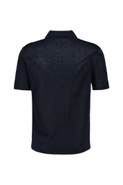 Strick-Poloshirt aus Leinen