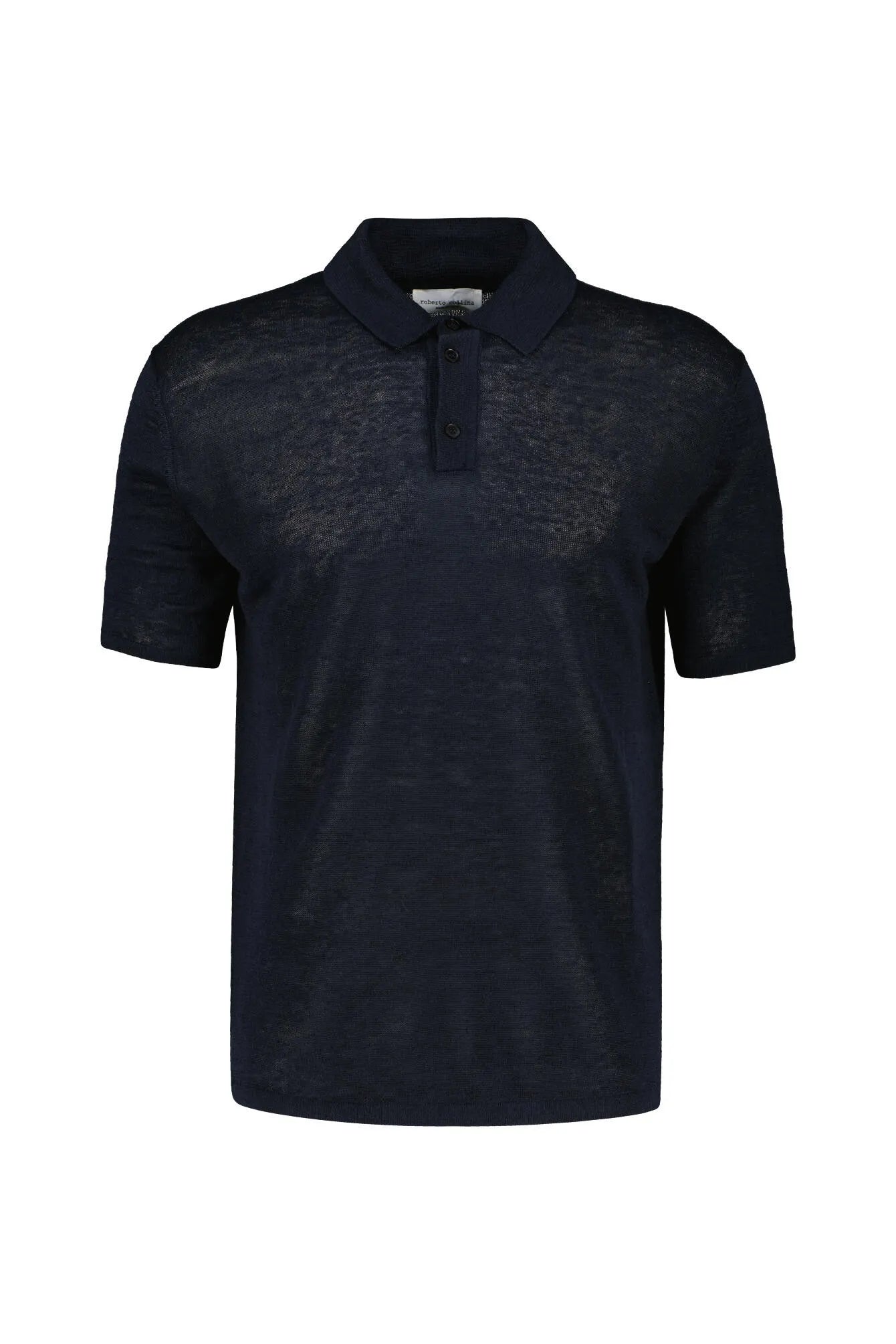 Strick-Poloshirt aus Leinen