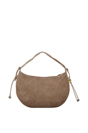 Schultertasche aus Wildleder
