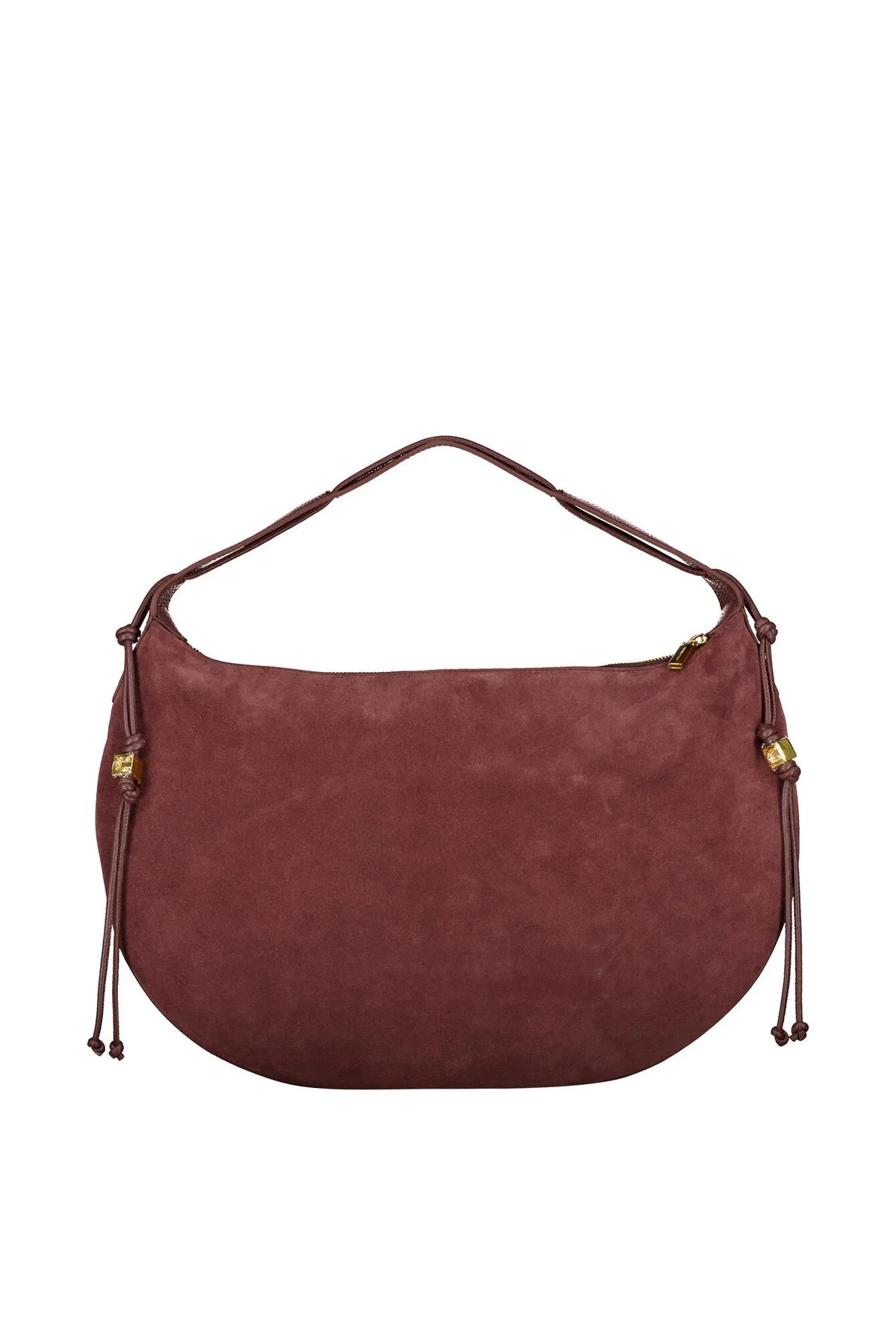 Schultertasche aus Wildleder