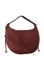 Schultertasche aus Wildleder
