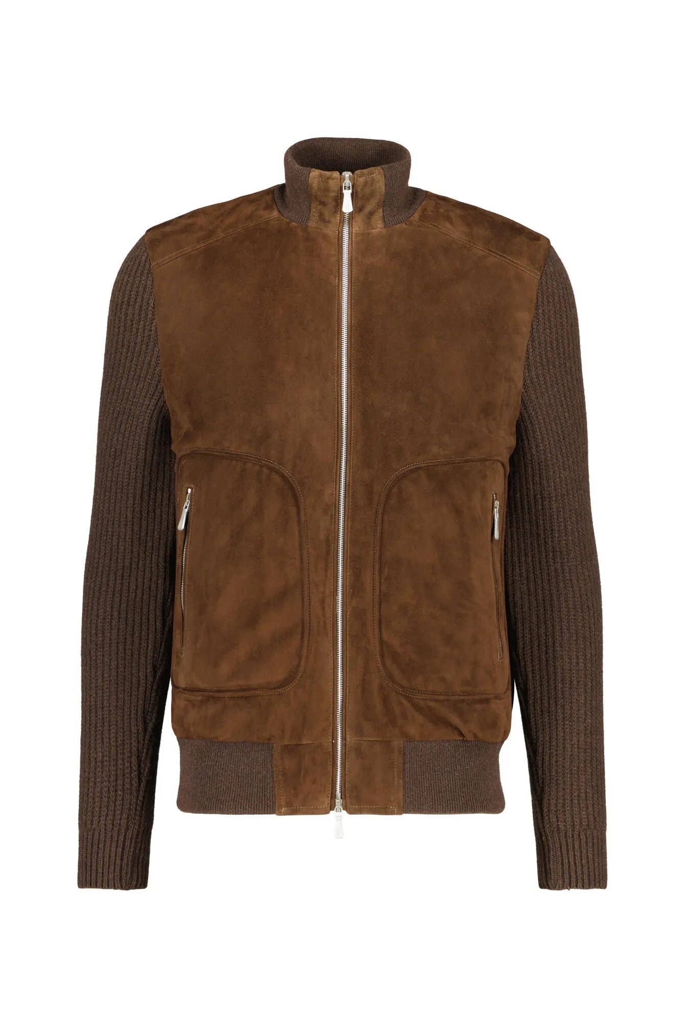 Jacke aus Woll-, Viskose-, Kaschmirmix