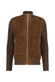 Jacke aus Woll-, Viskose-, Kaschmirmix