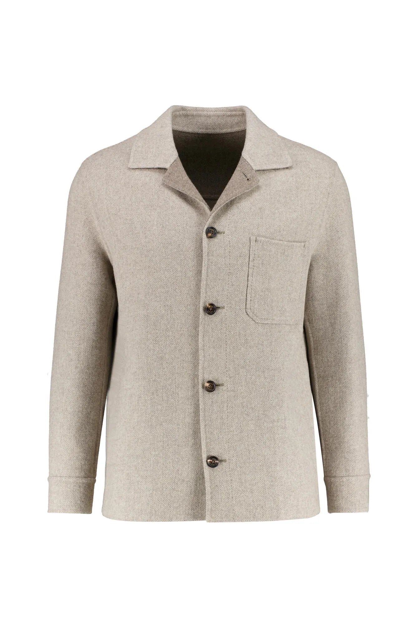 Wolljacke mit aufliegendem Kragen