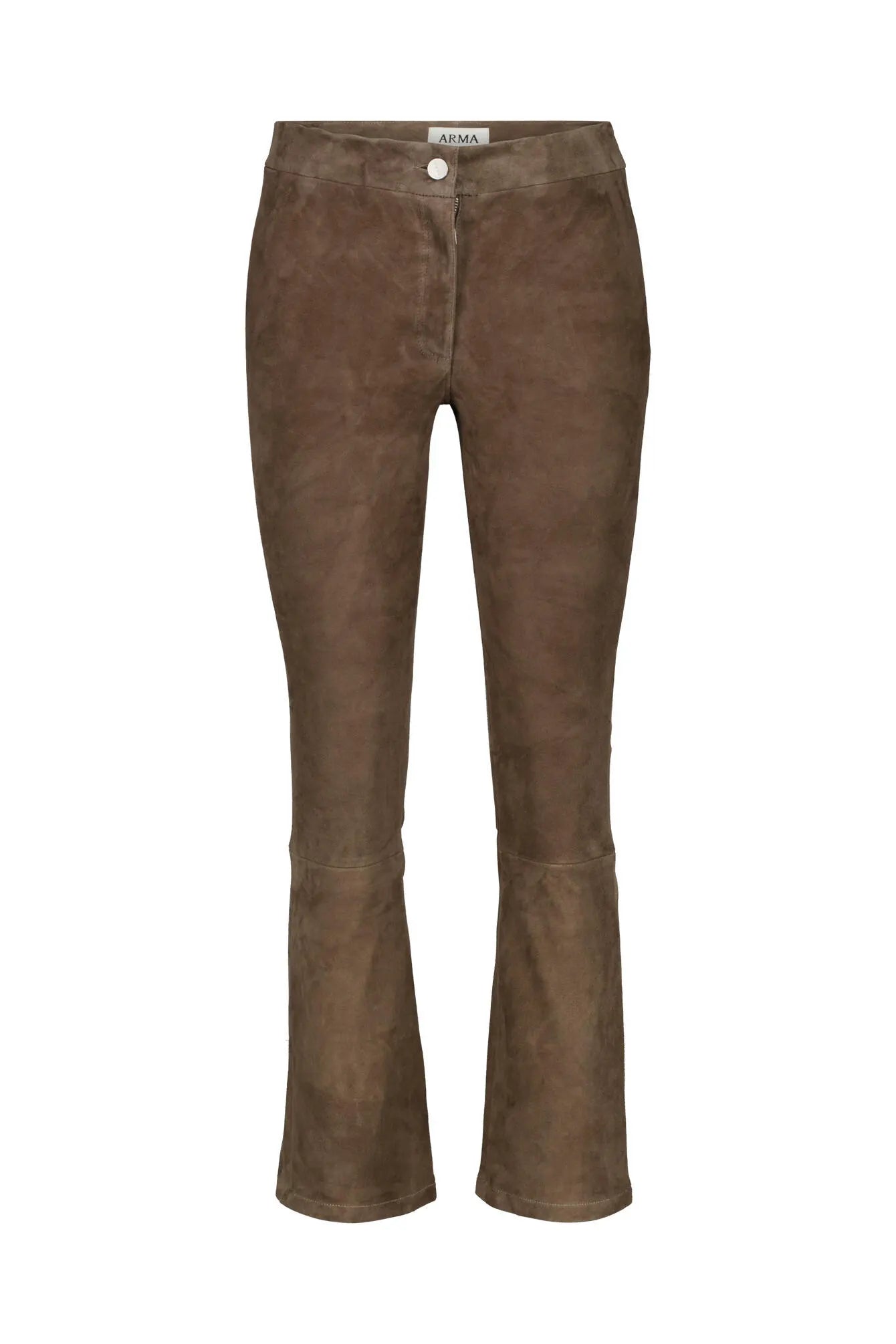Wildleder-Hose Slim Fit mit Schlag