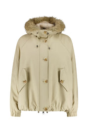 Jacke mit Faux Fur Kragen