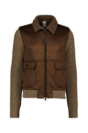 Hybridjacke mit aufliegendem Kragen