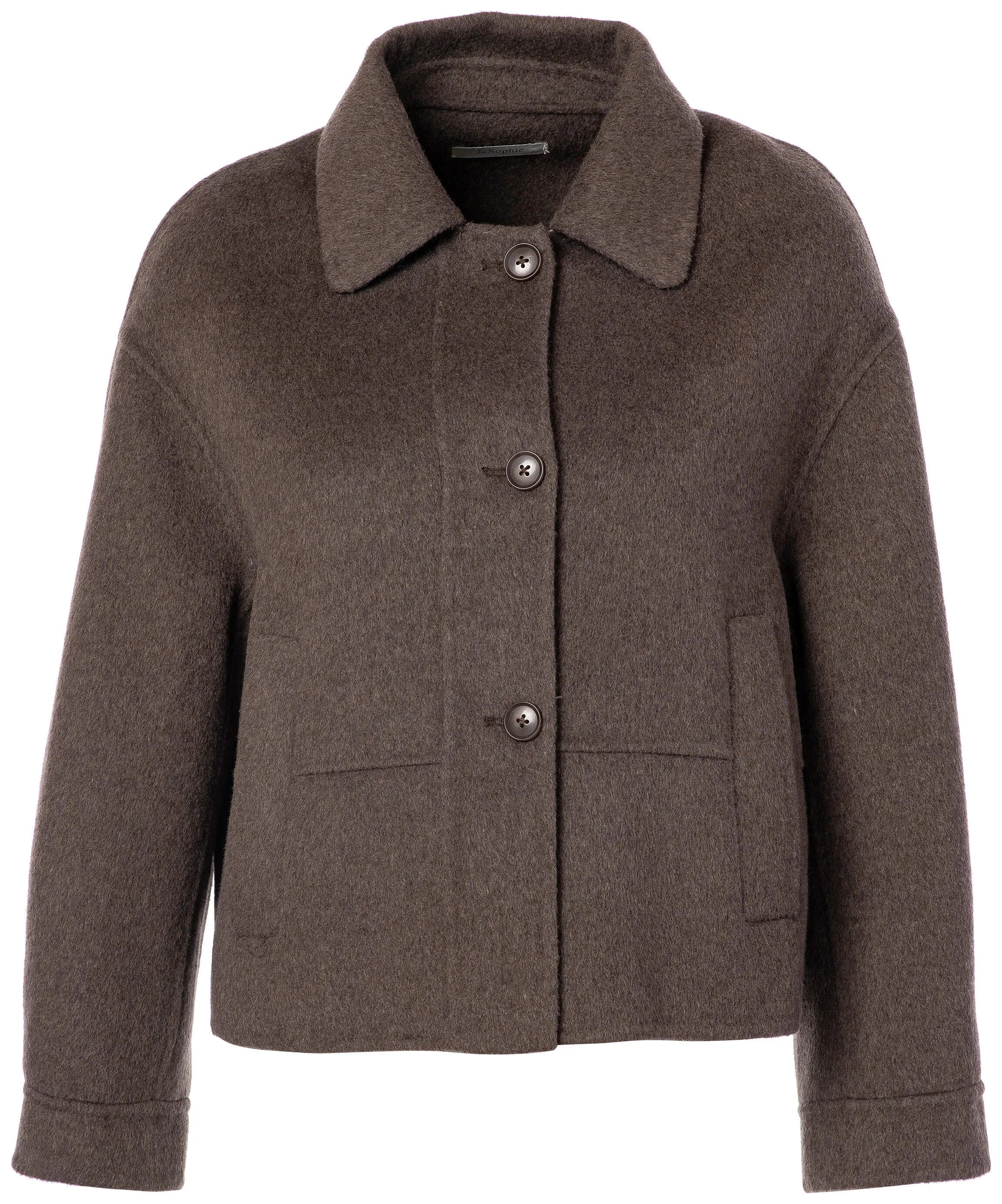 Wolljacke mit aufliegendem Kragen