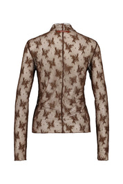 Langarmshirt mit Mesh-Optik