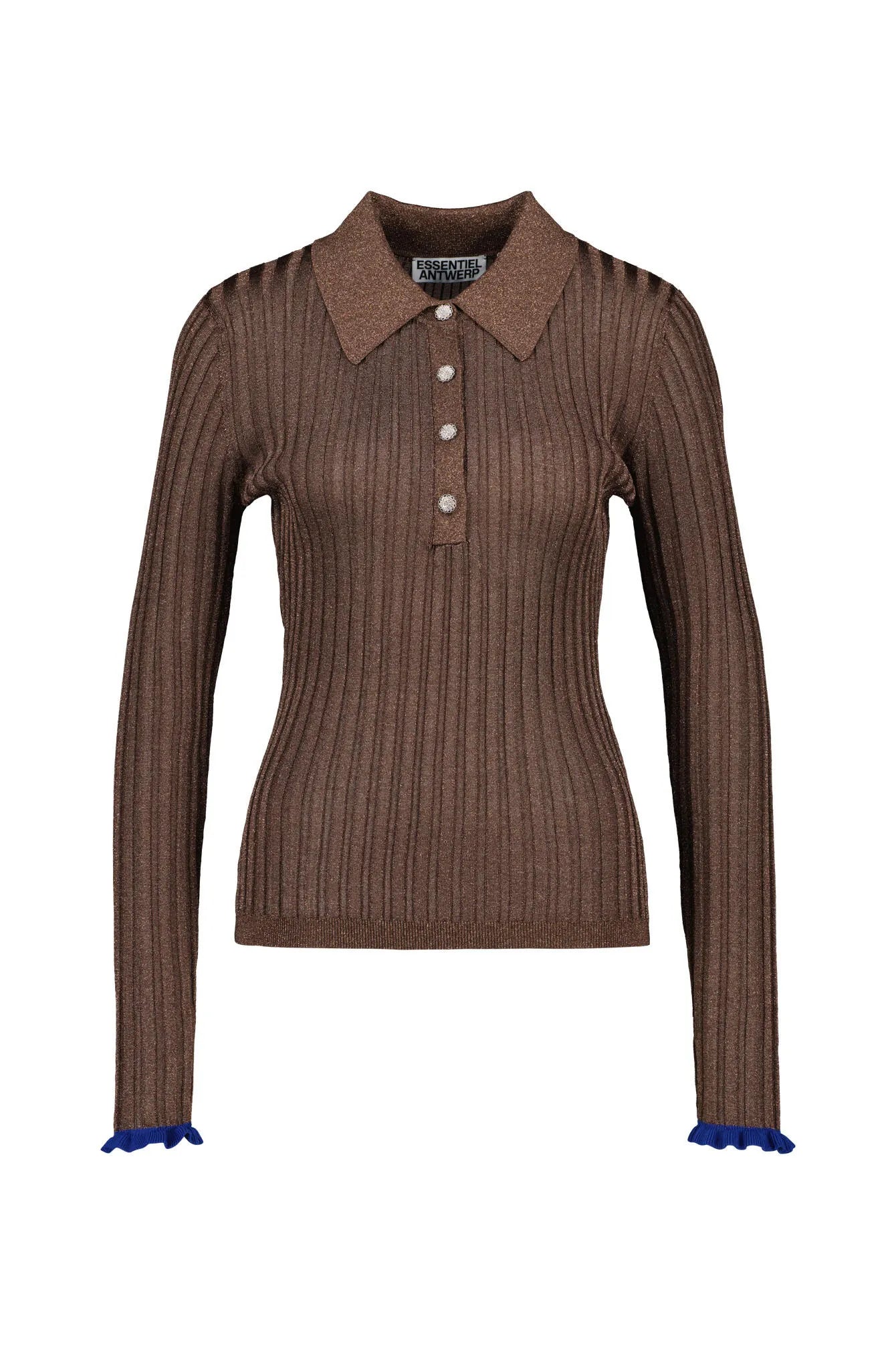 Poloshirt KARAN in Metallic-Optik