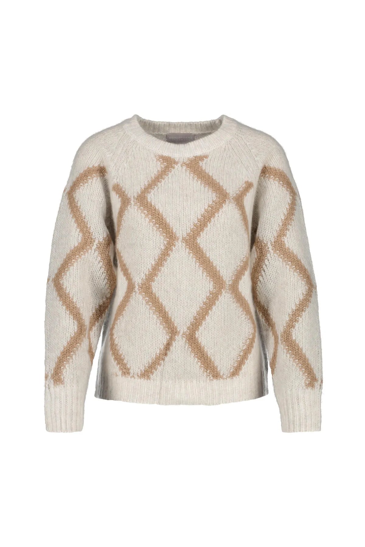 Strickpullover mit Rautenmuster aus Kaschmirmix