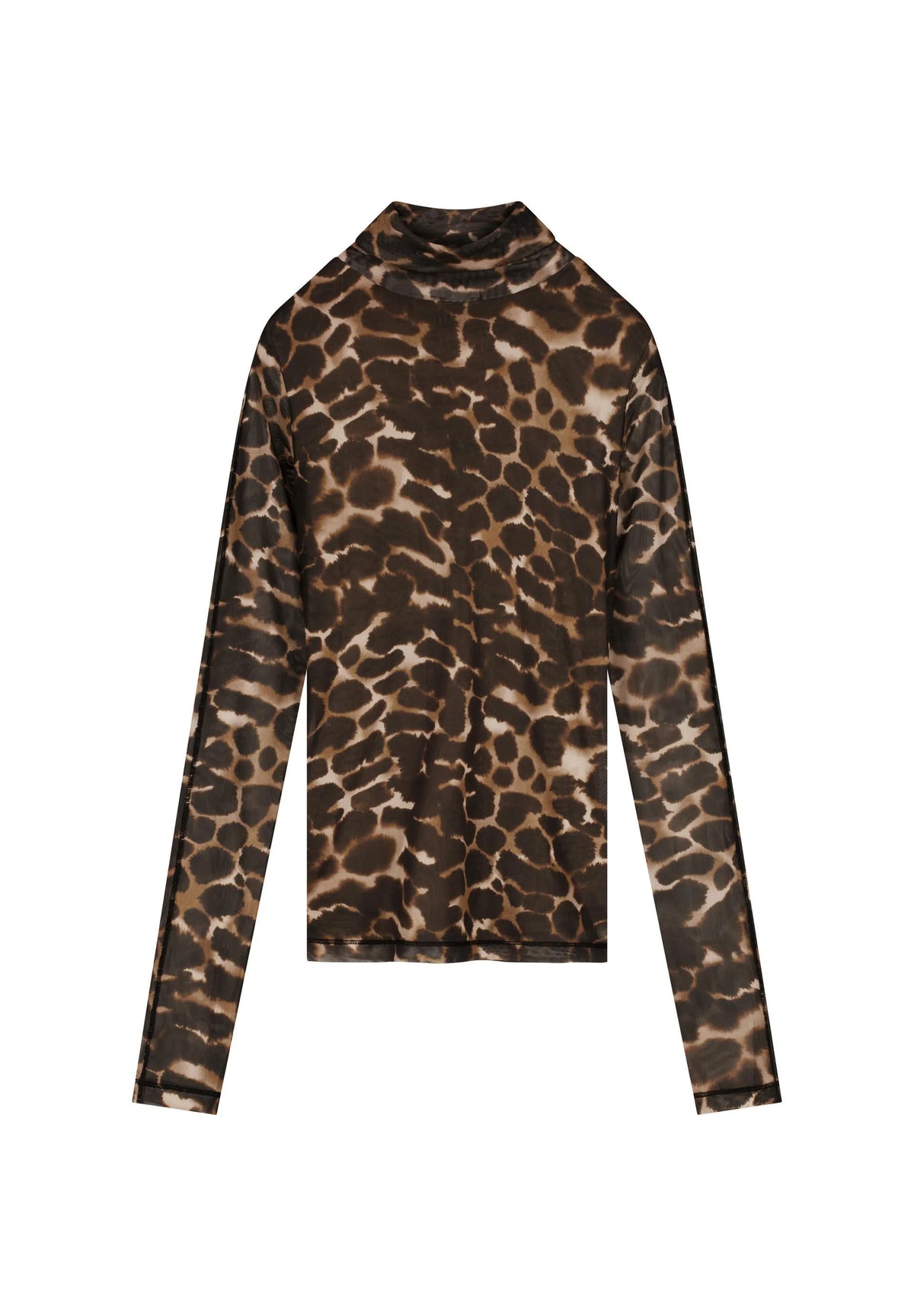 Mesh Langarmshirt Animalprint