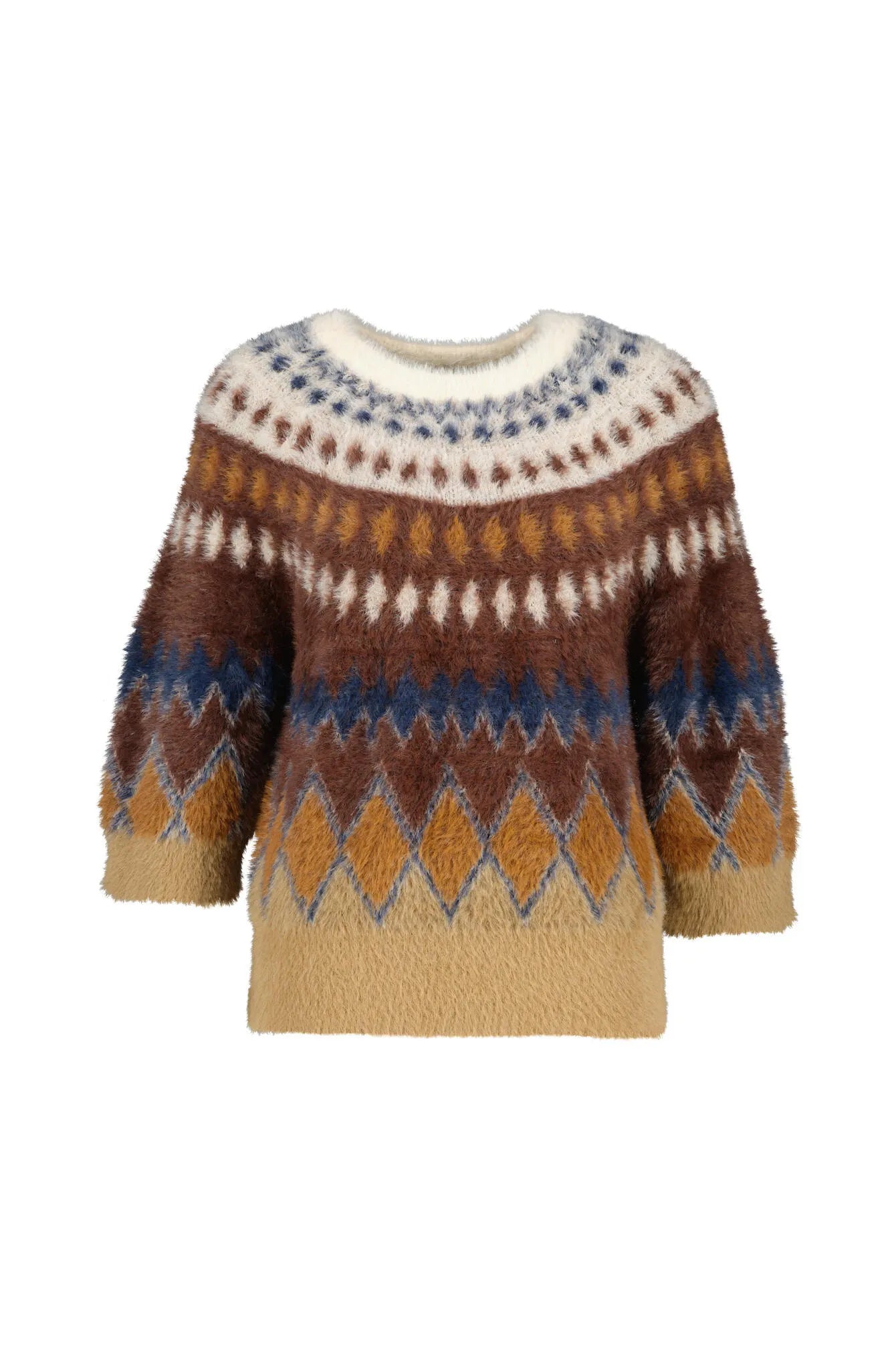 Strickpullover gemustert